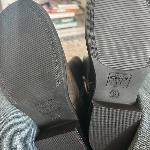 NWT! Madden NYC Women's Faux Leather Tall Moto Boots Dark Brown SIZE 6 No Box - Picture 10 of 15